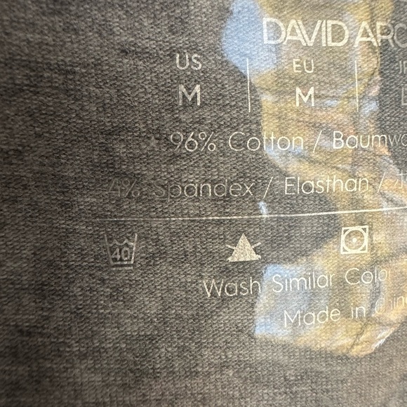 NEW David Archy Men's Indigo Blue Gray Cotton Spandex Pajama Lounge Set M NWT - Picture 3 of 4